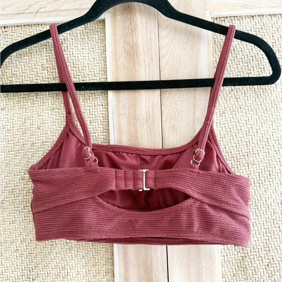 Xhilaration Bikini Top Cutout Shelf Bra Adjustable Rust Size Medium Juniors - Picture 2 of 3